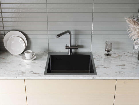 Кухонная мойка из нержавейки Omoikiri Akisame 51-GB  графит