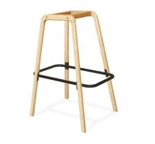 Стул барный Sheffilton SHT-ST36/S94 артикул СТ-562 бежевый/прозрачный лак/черный муар