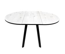 Стол ВВР Элип-2 Бискайская сосна/черный профиль, пластик