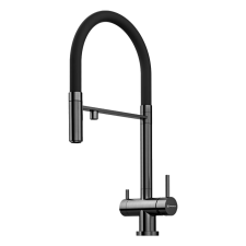 Смеситель для кухни Omoikiri Kanto-GM-BL вороненая сталь/черный