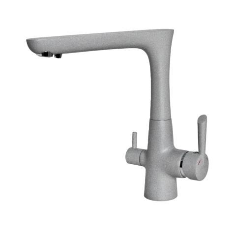 Смеситель для кухни GRANFEST 3223 серый