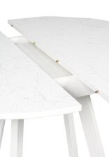 Стол ВВР Элип-2 Мрамор марквина белый/белый профиль