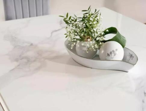 Стол обеденный SIGNAL PRINCE Ceramic Calacatta белый/хром 180/90