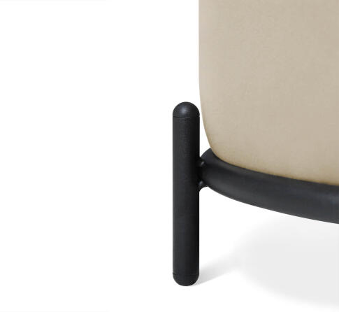 Банкетка Sheffilton SHT-B7 артикул Б-12 ванильный крем/черный муар