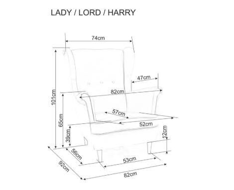 Кресло SIGNAL LORD Velvet Bluvel 28 бежевый/венге