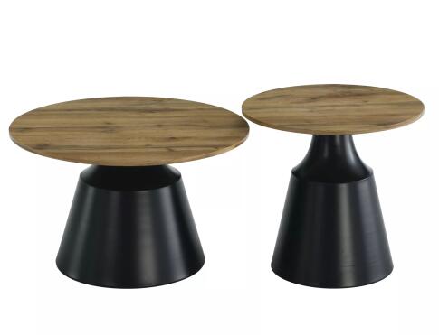 Комплект SIGNAL ITAKA (2 стола журнальных) дуб артизан/черный 70/40, 50/50