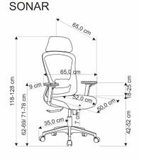 Кресло компьютерное HALMAR SONAR черный