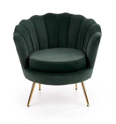 Кресло HALMAR AMORINITO темно-зеленый/золотой