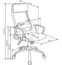 Кресло компьютерное HALMAR ZOOM черно-серый/хром