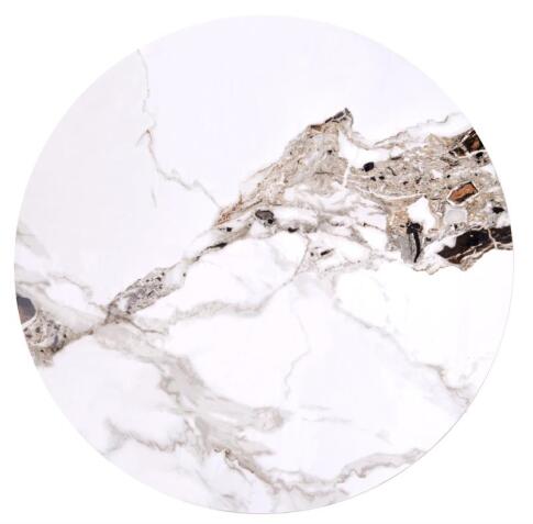 Стол журнальный HALMAR CARINA S бежевый мрамор/орех