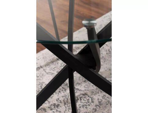 Стол журнальный SIGNAL AGIS A прозрачный/черный, 60/45