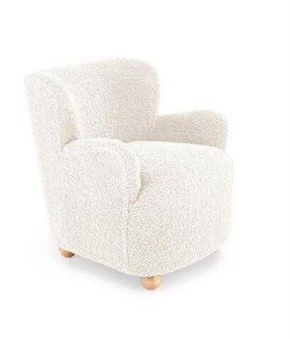 Кресло HALMAR CLAUDIO кремовый/натуральный