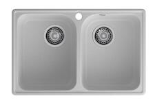 Кухонная мойка GRANFEST QUARZ Z-15 серый + сифон