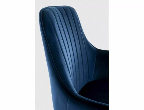 Стул SIGNAL APPLE Velvet Bluvel 86 синий/черный