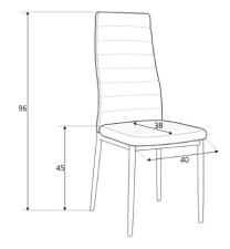 Стул SIGNAL H261 BIS алюминий/коричневый