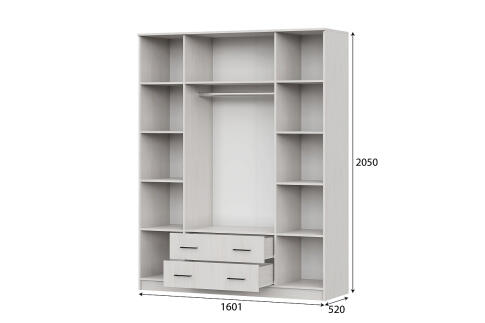 Шкаф NN Мебель ШК 1 (серия 2) Ясень Анкор светлый