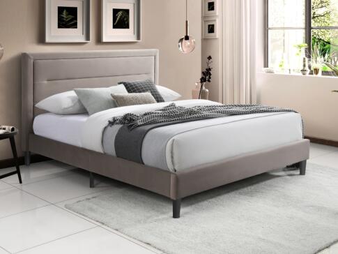 Кровать SIGNAL MALAGA Velvet Bluvel 40 темно-бежевый/черный 160/200