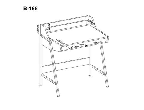 Стол компьютерный SIGNAL B-168 дуб/коричневый, 77/48/89