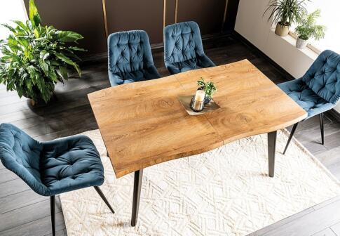 Стол обеденный SIGNAL FRESNO дуб/черный 120-180/80