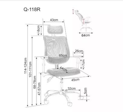 Кресло компьютерное SIGNAL Q-118R серый