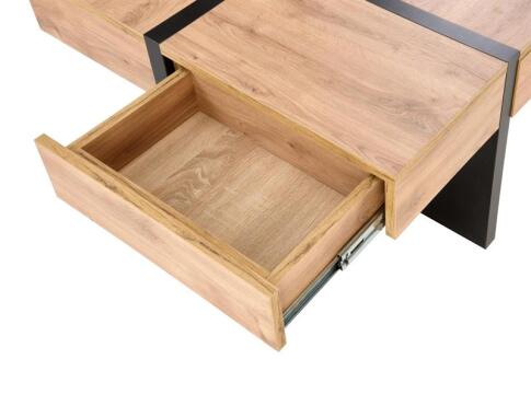 Стол журнальный HALMAR SEVILLA S дуб крафт/черный