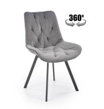 Стул HALMAR K519 серый/черный, поворотный