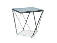 Стол журнальный SIGNAL SILVER B дымчатый/хром, 50/50/53 Стол журнальный SIGNAL SILVER B дымчатый/хром, 50/50/53