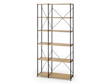 Стеллаж HALMAR REG19 дуб сонома/черный, 90/30/190