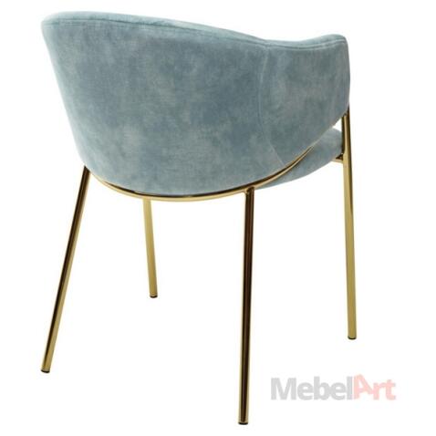 Стул DILL PK6015-16 (VBP216) античный зеленый, велюр/ золотой каркас