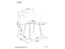 Стул SIGNAL EGO белый/дуб