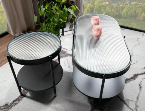 Стол журнальный SIGNAL LAGUNA A белый/черный, 45/48