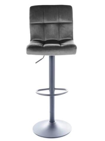 Стул барный SIGNAL C105 Velvet Bluvel 14 серый/черный