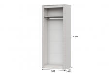 Шкаф SV-МЕБЕЛЬ (МС Гамма 20 К) Серия №4 Ясень анкор светлый / Сандал светлый, универсальный