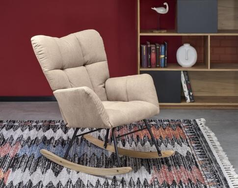 Кресло-качалка HALMAR VASCO бежевый