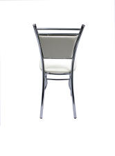 Стул ВВР Мажор белый/хром, экокожа