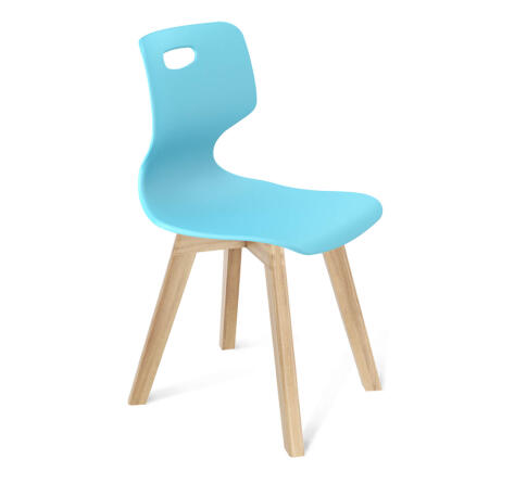 Стул Sheffilton SHT-ST58/S183 a5-7 голубой/прозрачный лак