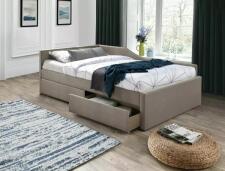 Кровать SIGNAL ELIOT Velvet tap. 228 бежевый, 120/200