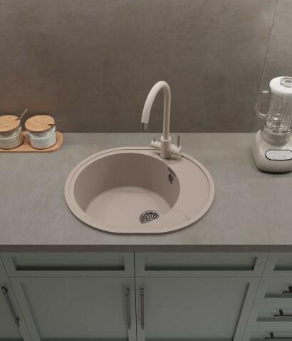 Смеситель для кухни GRANFEST QUARZ Z-5420 песочный