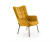 Кресло HALMAR CASTEL горчичный/черный