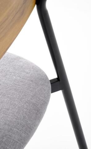 Комплект HALMAR NANDO (стол+ 2 стула) натуральный/черный/серый