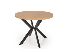 Стол обеденный HALMAR PERONI дуб золотой/черный 100-250/100