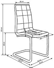 Стул HALMAR K147 серый/хром