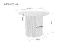Стол обеденный SIGNAL SOCRATES дуб артизан 100