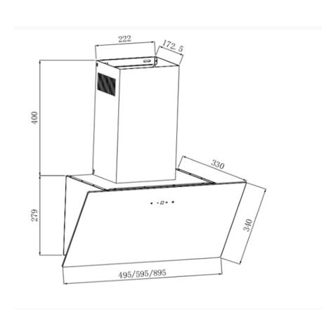 Вытяжка WEISSGAUFF Yota 600 Touch White Glass