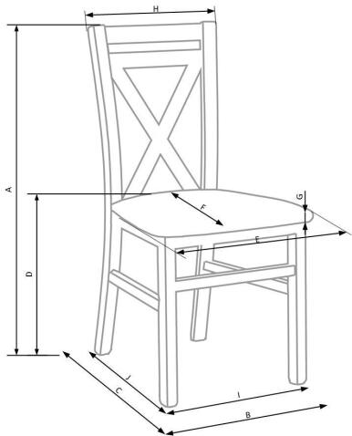 Стул HALMAR DARIUSZ 2 белый/белый