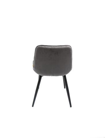 Стул ВВР Бостон графит/черный, велюр