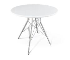 Стол Sheffilton SHT-TU2-1/80 МДФ артикул SHT-Т78 хром лак/белый