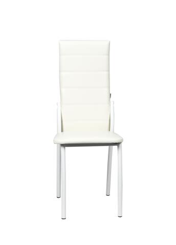 Стул ВВР Прага белый/белый, экокожа