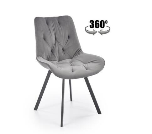 Стул HALMAR K519 серый/черный, поворотный