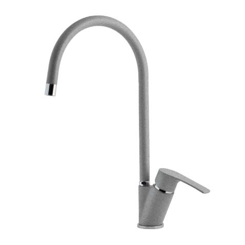 Смеситель для кухни GRANFEST 5023 серый